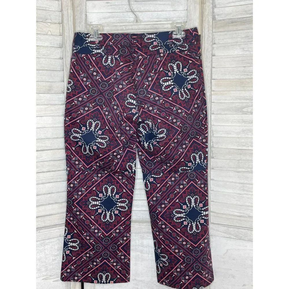 Red, Blue, & White MOD Print Pants Size M